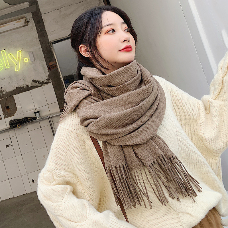 Cashmere Scarf Wrap - VISROVER 새로운 20 색 여성 겨울