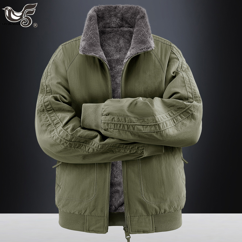 Winter Clothing Game - 남성 파카 두꺼운 따뜻한 리버시블 코트