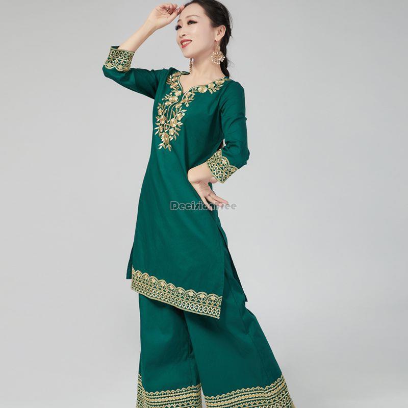 Winter Clothing Women Pakistan - 인도 원피스 여성 코튼 자수 가을