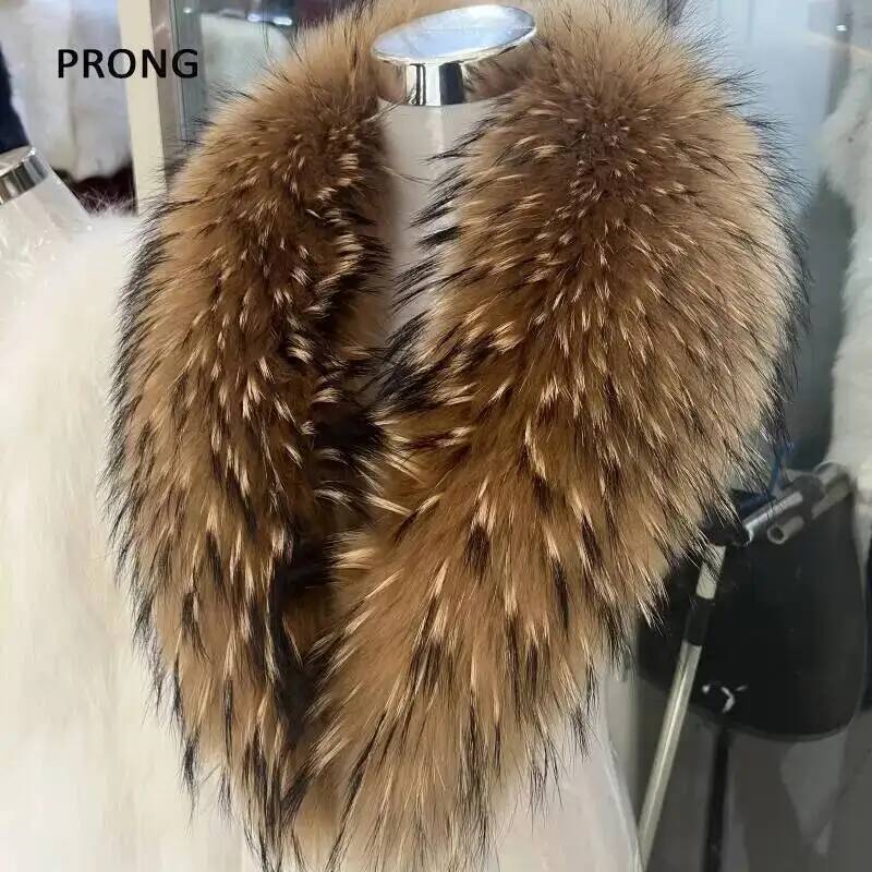 Winter Clothing Deals - 자연 너구리 모피 칼라 리얼 모피
