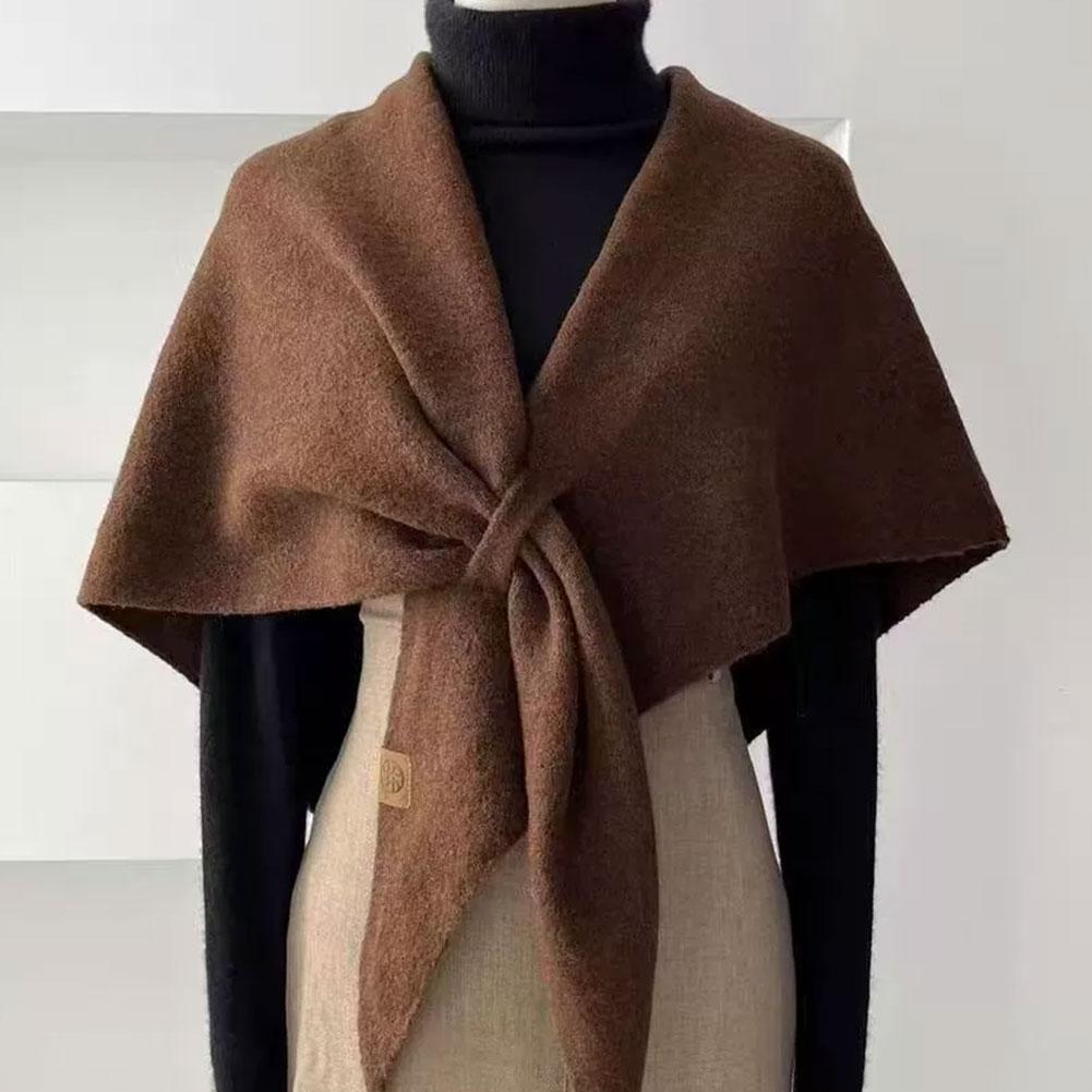 Cashmere Scarf Wrap - 여성용 니트 삼각 숄 드레스 여행용