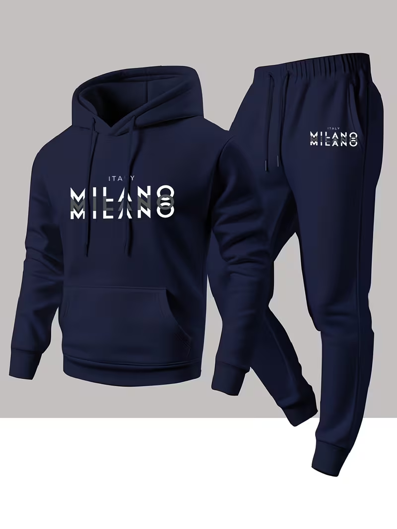 Winter Clothing Fashion - 남성용 인기 패션 레터 프린트 세트