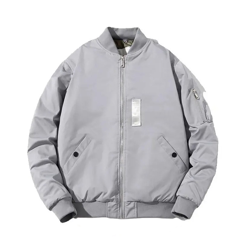 Winter Clothing Patterns - 두꺼운 패딩 보머 재킷 남성 솔리드