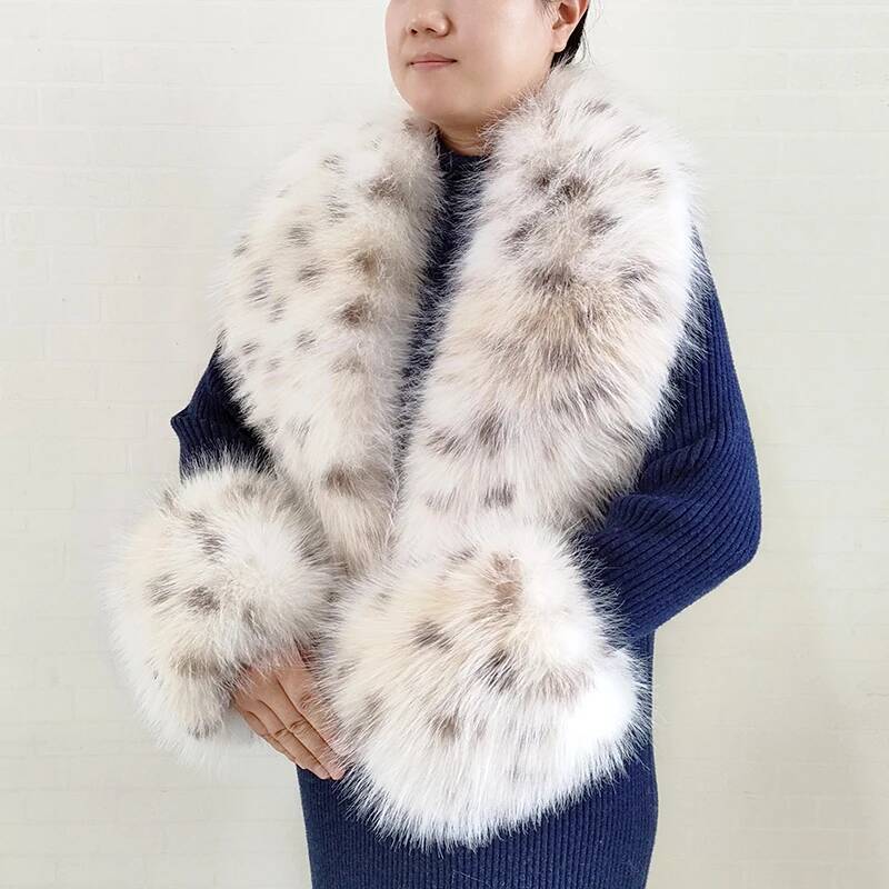 Winter Clothing Design - 큰 사이즈 여성용 인조 여우털 스카프