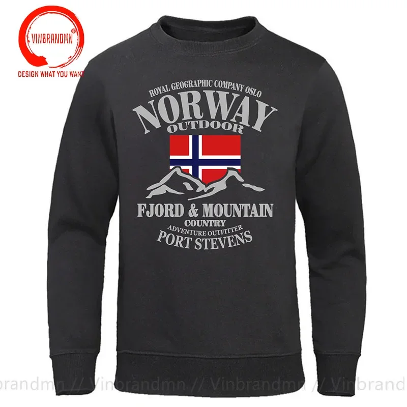 Winter Clothing Norway - 노르웨이 피요르드 마운틴 프린트 스웨터 남성용