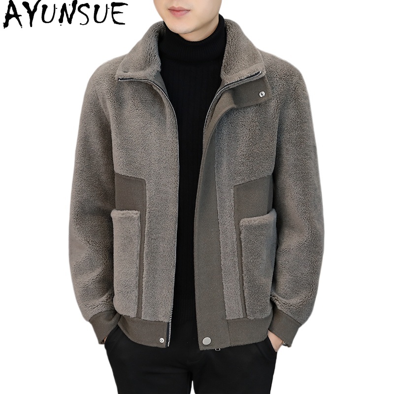 Winter Clothing Men Style - AYUNSUE 겨울 100% 양모 코트 남성