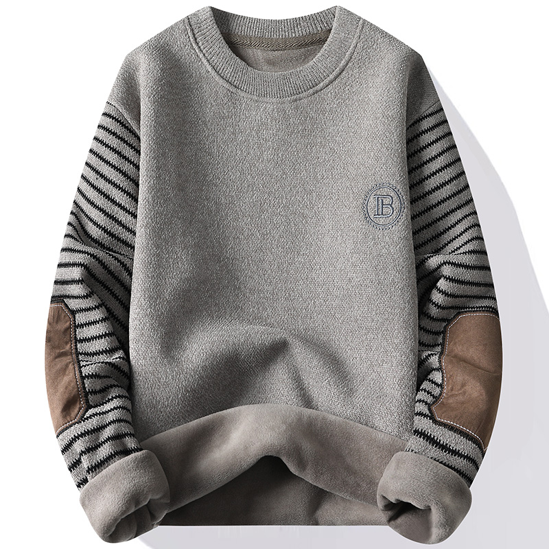 Winter Clothing Deals - 남성용 스웨터 Patckwork 라운드 넥 풀오버