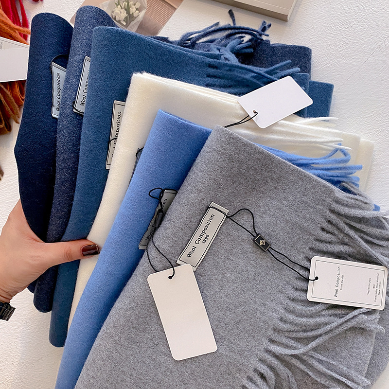 Cashmere Scarf Wrap - 2024 여성용 겨울 양모 스카프 긴