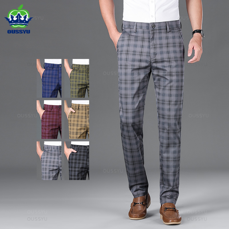 Winter Clothing Men Style - OUSSYU 브랜드 의류 고품질 격자 무늬