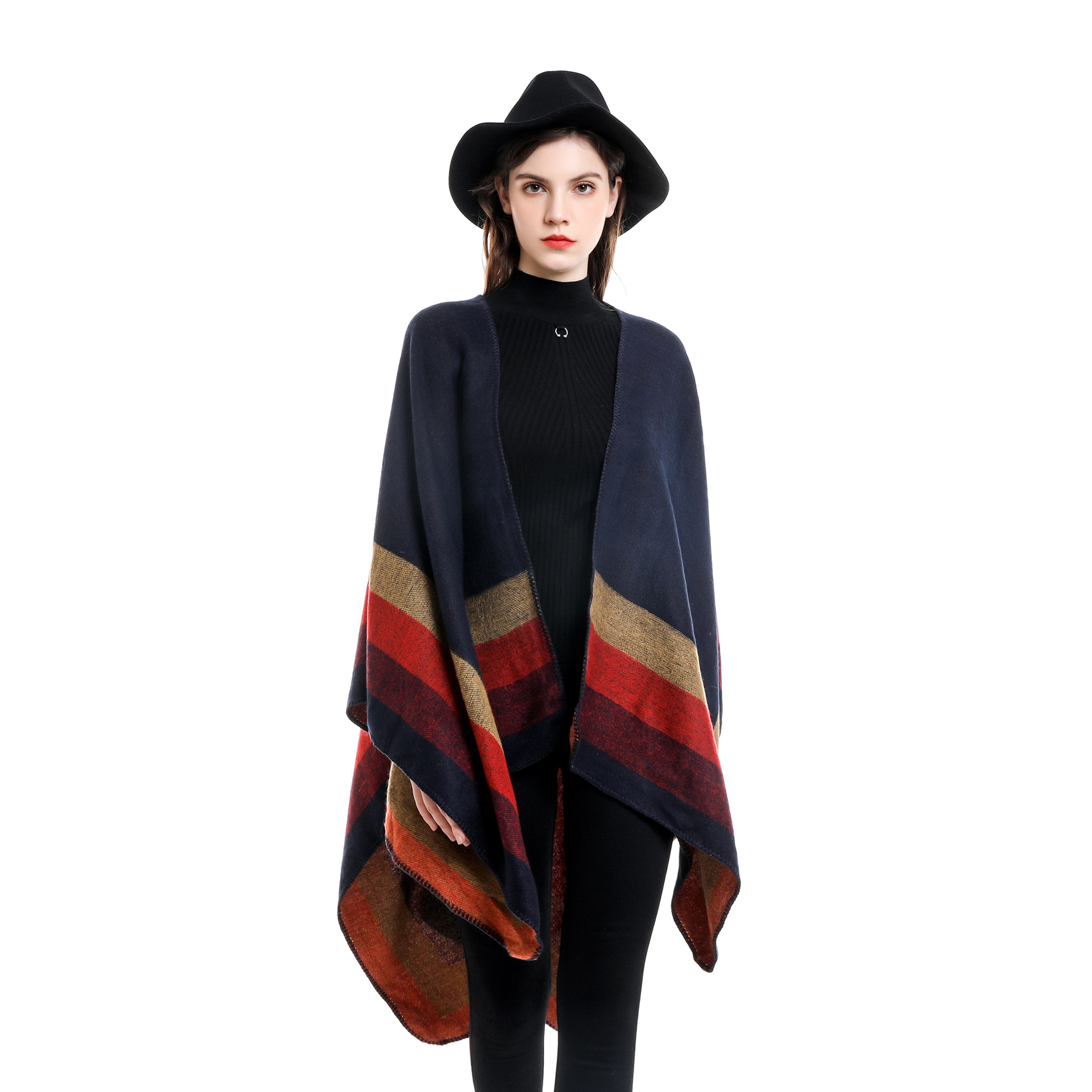 2024 새로운 패션 겨울 따뜻한 격자 무늬 판초와 여 - Cashmere Scarf Wrap 리뷰 및 가격