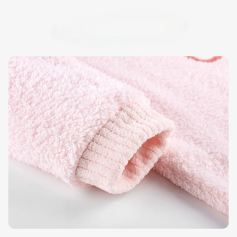 핑크 Bowknot 잠옷 긴 소매 크루 넥 풀오버 소프 - Winter Clothing For Women 리뷰 및 가격