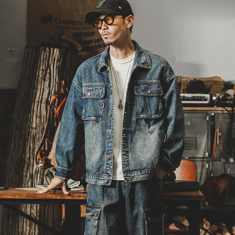 남성용 루즈 데님 재킷, 카고 카우보이 코트, 하이 퀄 - Winter Clothing Men Style 리뷰 및 가격