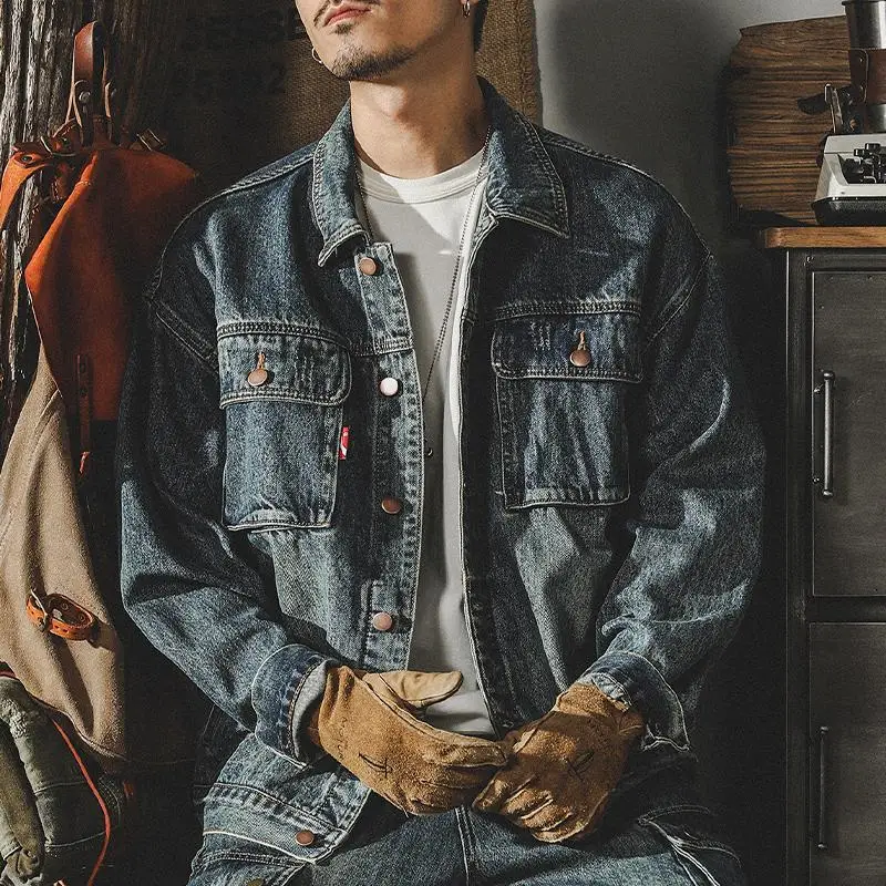 남성용 루즈 데님 재킷, 카고 카우보이 코트, 하이 퀄 - Winter Clothing Men Style 리뷰 및 가격