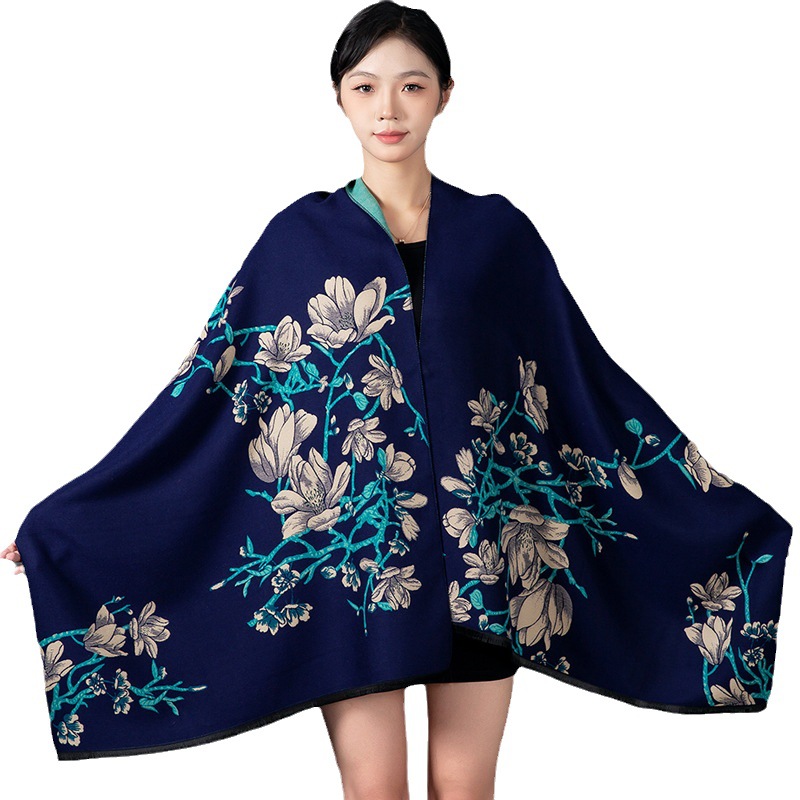 여성 겨울 숄 캐시미어 스카프 플로럴 프린트 숄 랩 파 - Cashmere Scarf Wrap 리뷰 및 가격
