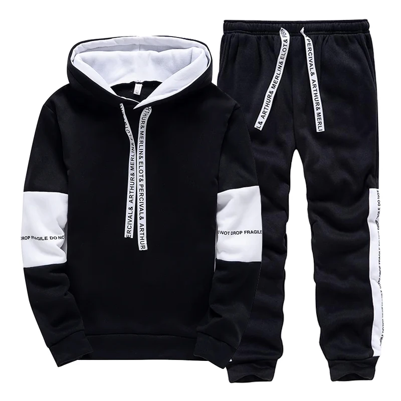 남성용 트랙수트 캐주얼 후드 스웨트셔츠 야외 스포츠 조 - Winter Clothing Fashion 리뷰 및 가격
