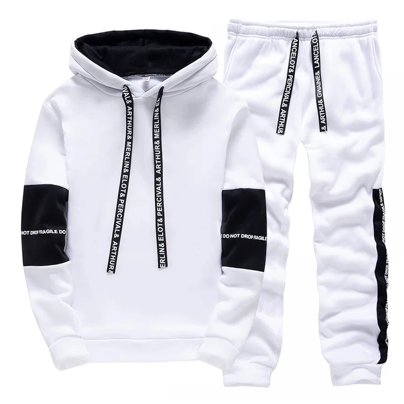 남성용 트랙수트 캐주얼 후드 스웨트셔츠 야외 스포츠 조 - Winter Clothing Fashion 리뷰 및 가격