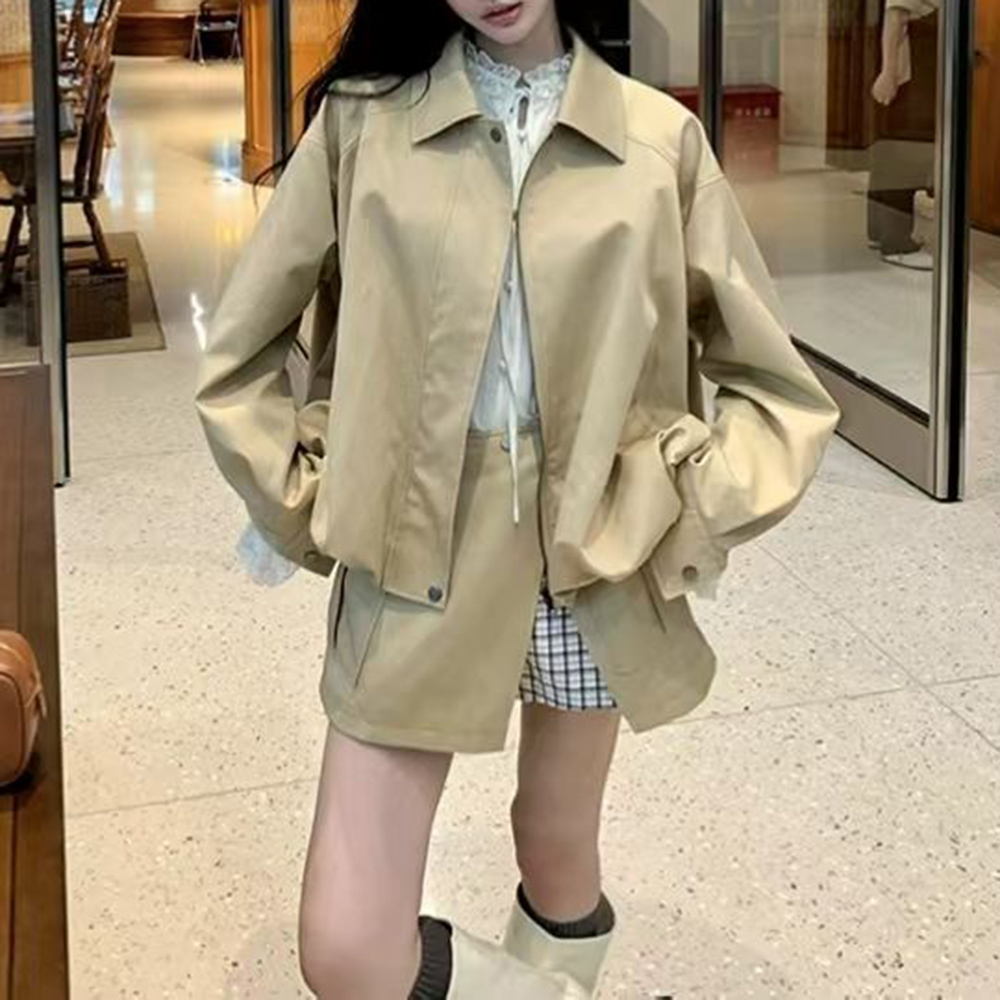 투윈스티일 카크색 스플라이스 포켓 투피스 세트 여성 라 - Winter Clothing Design 리뷰 및 가격