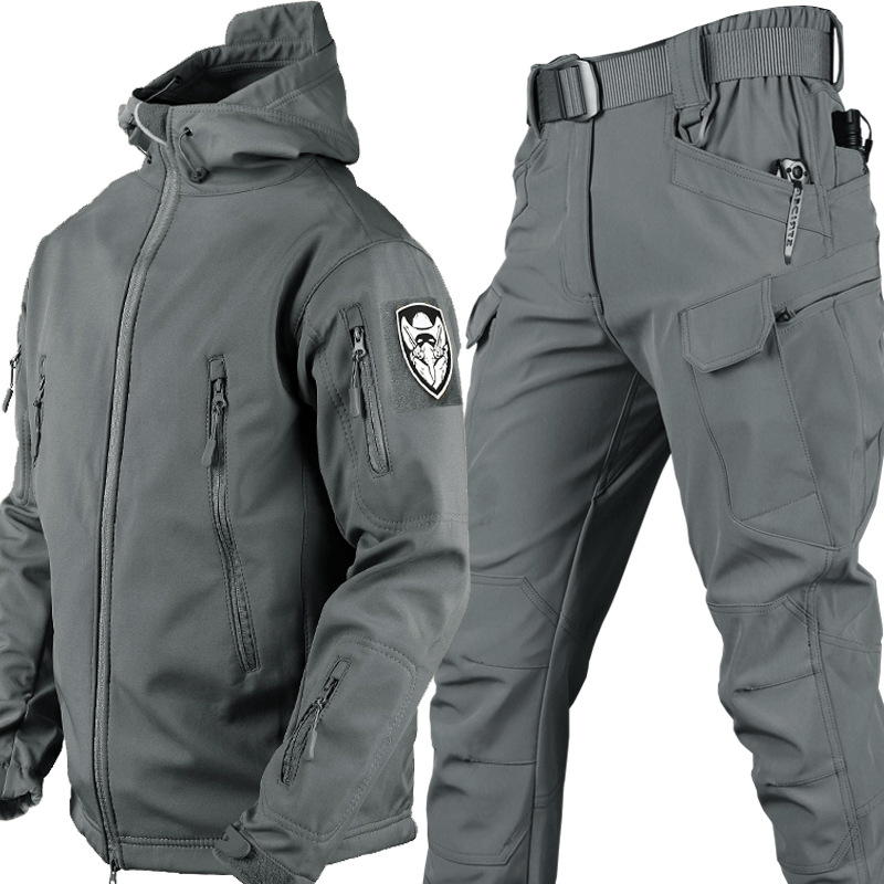 새로운 상어 피부 소프트 쉘 가을, 겨울 플러시 두꺼운 - Winter Clothing Hiking 리뷰 및 가격
