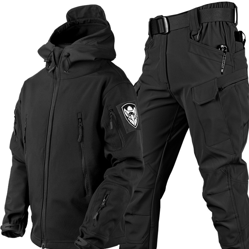 새로운 상어 피부 소프트 쉘 가을, 겨울 플러시 두꺼운 - Winter Clothing Hiking 리뷰 및 가격