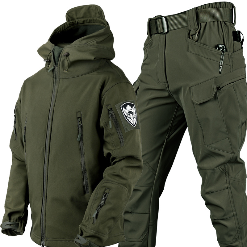새로운 상어 피부 소프트 쉘 가을, 겨울 플러시 두꺼운 - Winter Clothing Hiking 리뷰 및 가격
