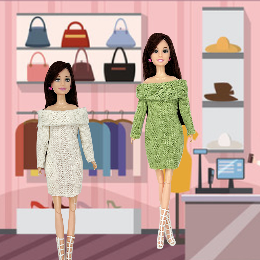 1/6 인형에 대 한 4PCS 패션 스웨터 드레스, 1 - Winter Clothing Game 리뷰 및 가격