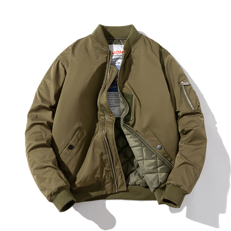 두꺼운 패딩 보머 재킷 남성 솔리드 가을 코트 남성 청 - Winter Clothing Patterns 리뷰 및 가격