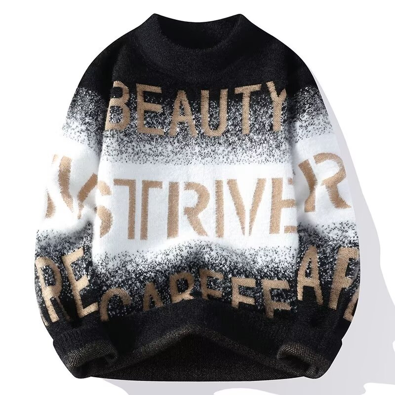 가을 겨울 남성 스웨터 고품질 슬림 피트 오목 stre - Winter Clothing Men Style 리뷰 및 가격