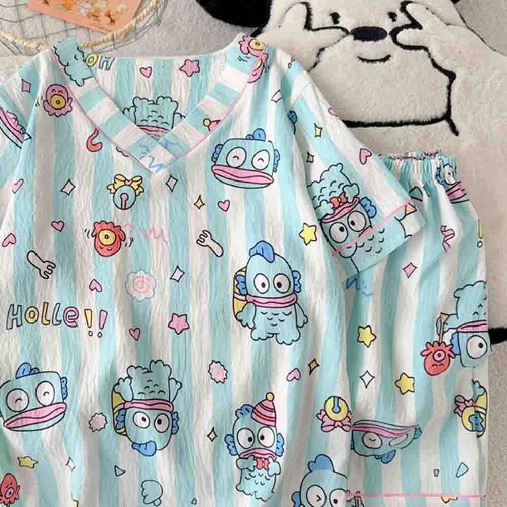 Sanrio Hangyodon 여성 잠옷 세트 Kawa - Winter Clothing For Women 리뷰 및 가격