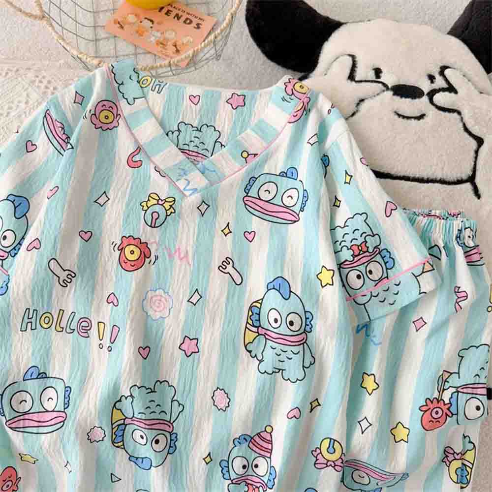 Sanrio Hangyodon 여성 잠옷 세트 Kawa - Winter Clothing For Women 리뷰 및 가격