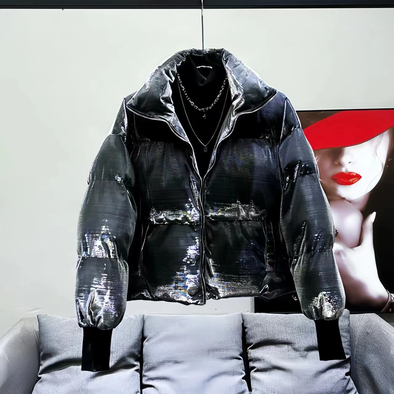 남성과 여성을 위한 짧은 두꺼운 루즈한 코튼 재킷, 따 - Winter Clothing Men Style 리뷰 및 가격