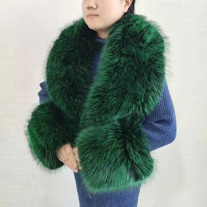 큰 사이즈 여성용 인조 여우털 스카프 겨울 재킷 따뜻한 - Winter Clothing Design 리뷰 및 가격