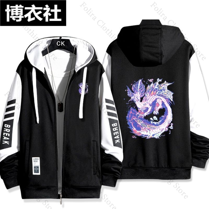 게임 몬스터 헌터 프린트 후드티 가을 코트 긴팔 후드  - Winter Clothing Game 리뷰 및 가격