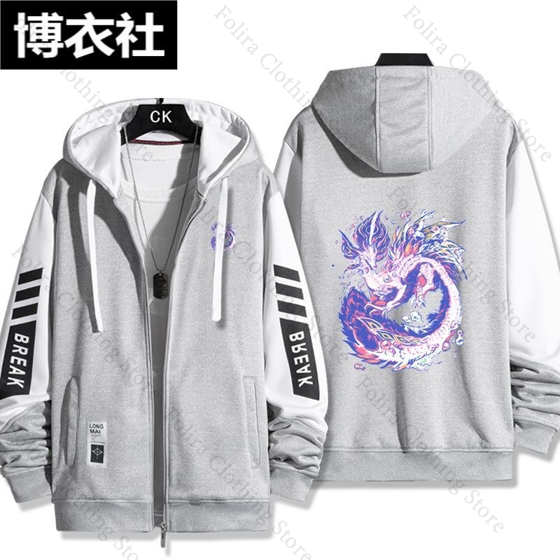 게임 몬스터 헌터 프린트 후드티 가을 코트 긴팔 후드  - Winter Clothing Game 리뷰 및 가격
