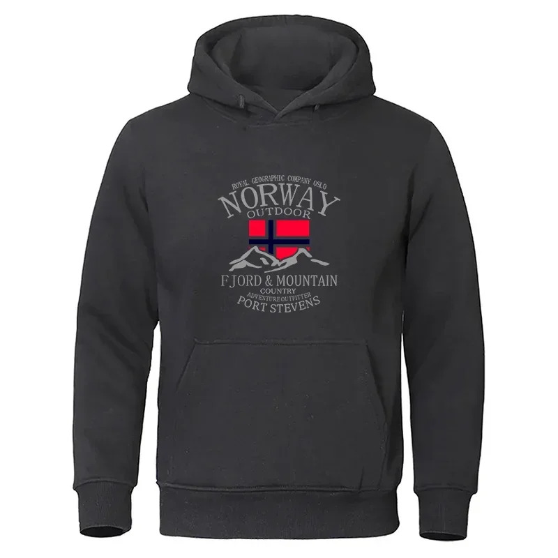 노르웨이 피요르드 산 남성 긴팔 후드티 가을 및 겨울  - Winter Clothing Norway 리뷰 및 가격