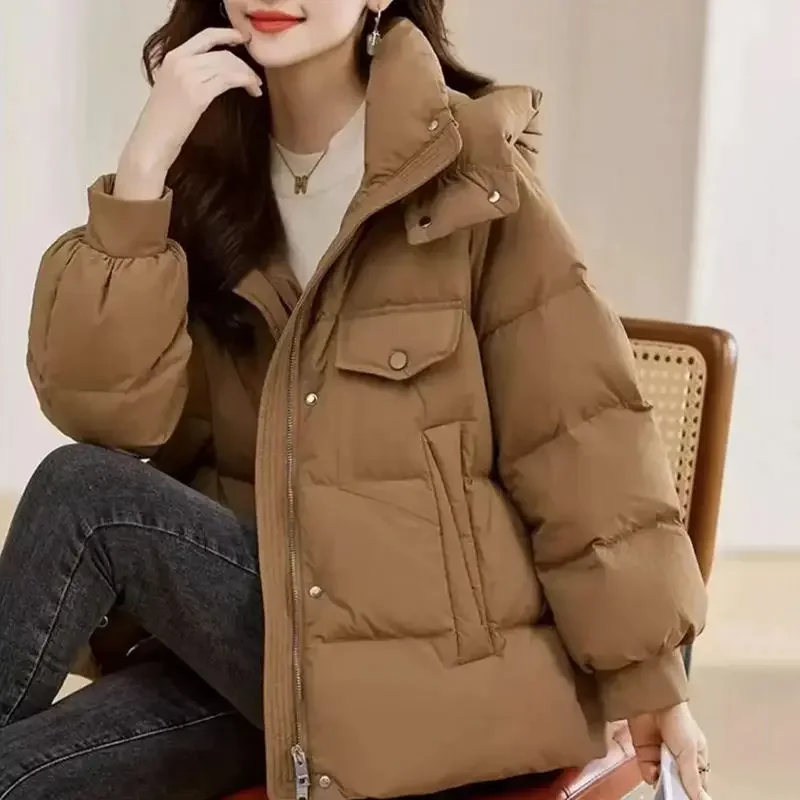 여성용 짧은 코튼 재킷, 루즈한 캐주얼 패딩 파카, 추 - Winter Clothing Men Style 리뷰 및 가격