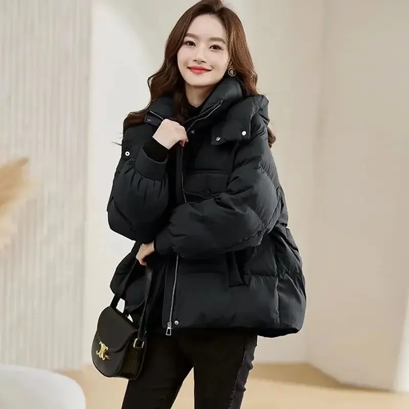 여성용 짧은 코튼 재킷, 루즈한 캐주얼 패딩 파카, 추 - Winter Clothing Men Style 리뷰 및 가격