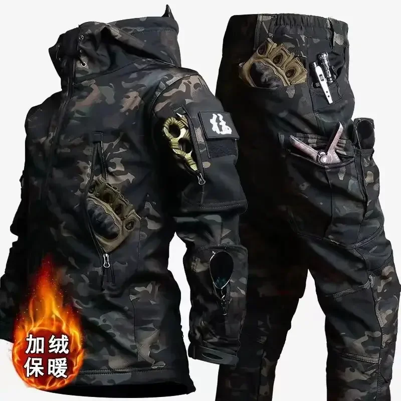 남성용 두꺼운 부드러운 쉘 겨울 작업 상어 가죽 스톰  - Winter Clothing Hiking 리뷰 및 가격