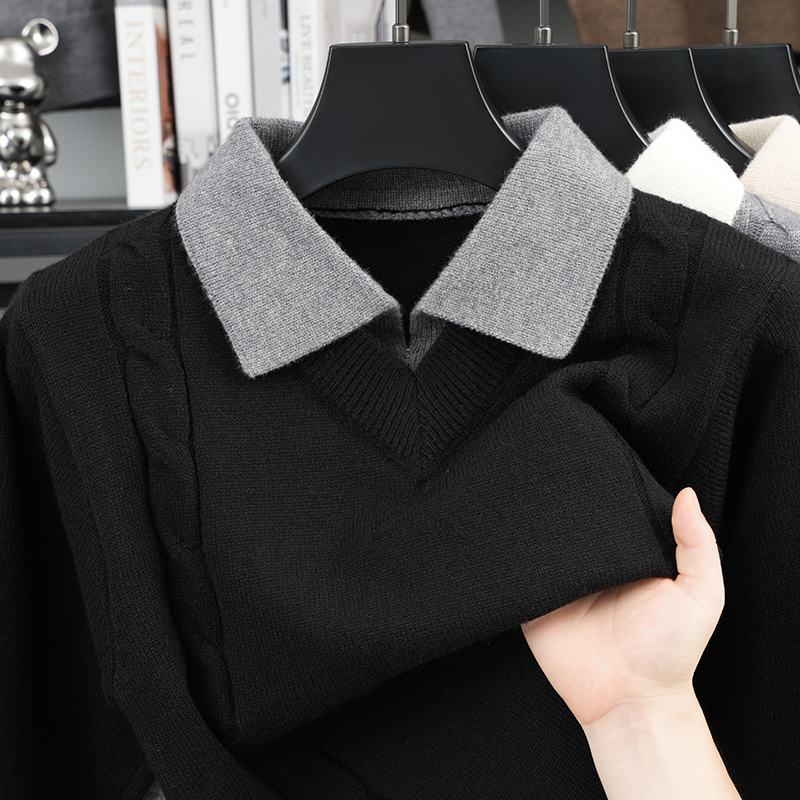 디자이너 남성용 투피스 스타일 니트 스웨터 가을 신상  - Winter Clothing Men Style 리뷰 및 가격