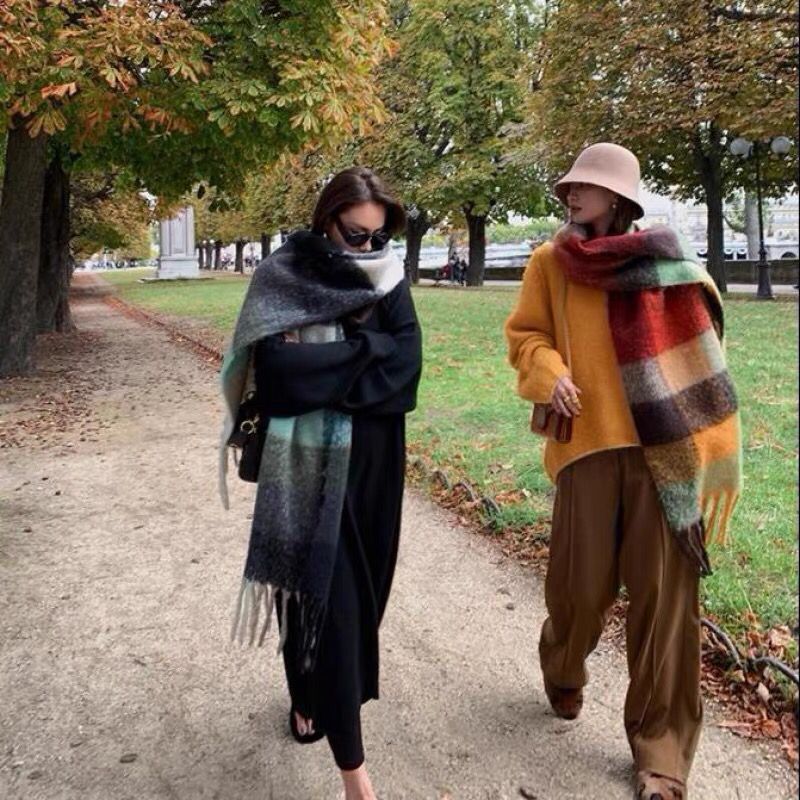 새로운 럭셔리 겨울 두꺼운 따뜻한 스카프 여성 캐시미어 - Cashmere Scarf Wrap 리뷰 및 가격