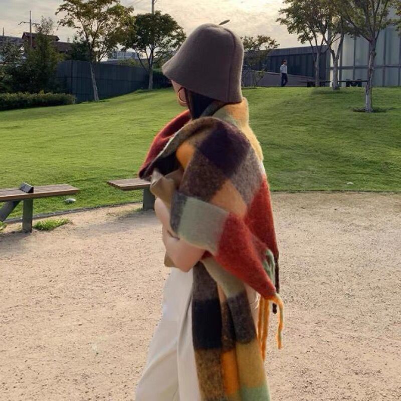 새로운 럭셔리 겨울 두꺼운 따뜻한 스카프 여성 캐시미어 - Cashmere Scarf Wrap 리뷰 및 가격