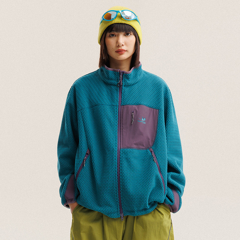 가을 겨울 폴라 플리스 물결 모양 줄무늬 재킷 남성 여 - Winter Clothing Hiking 리뷰 및 가격