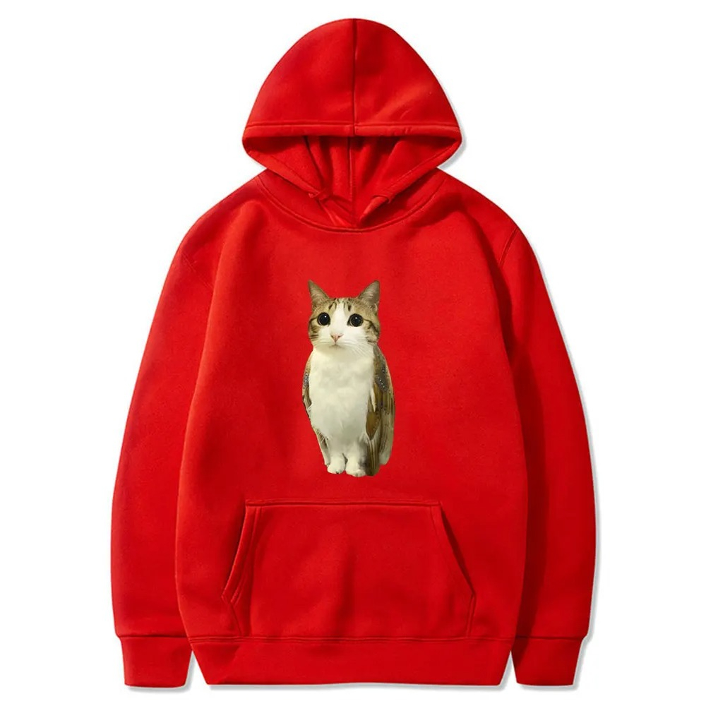 고양이 올빼미 재미있는 야옹 밈 브레인롯 그래픽 후드티 - Winter Clothing Meme 리뷰 및 가격