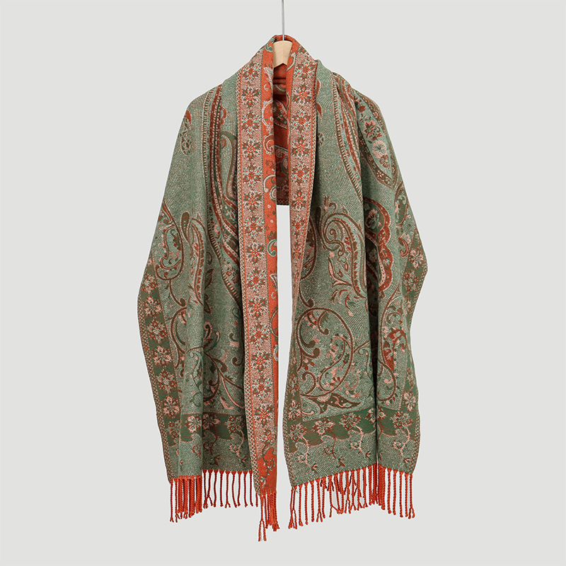 2024 패션 민족 스타일 여성 페이즐리 자카드 스카프 - Cashmere Scarf Wrap 리뷰 및 가격