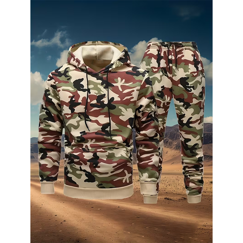 가을 위장 3D 프린트 후드티 바지 세트 남녀 후드 스 - Winter Clothing For Women 리뷰 및 가격