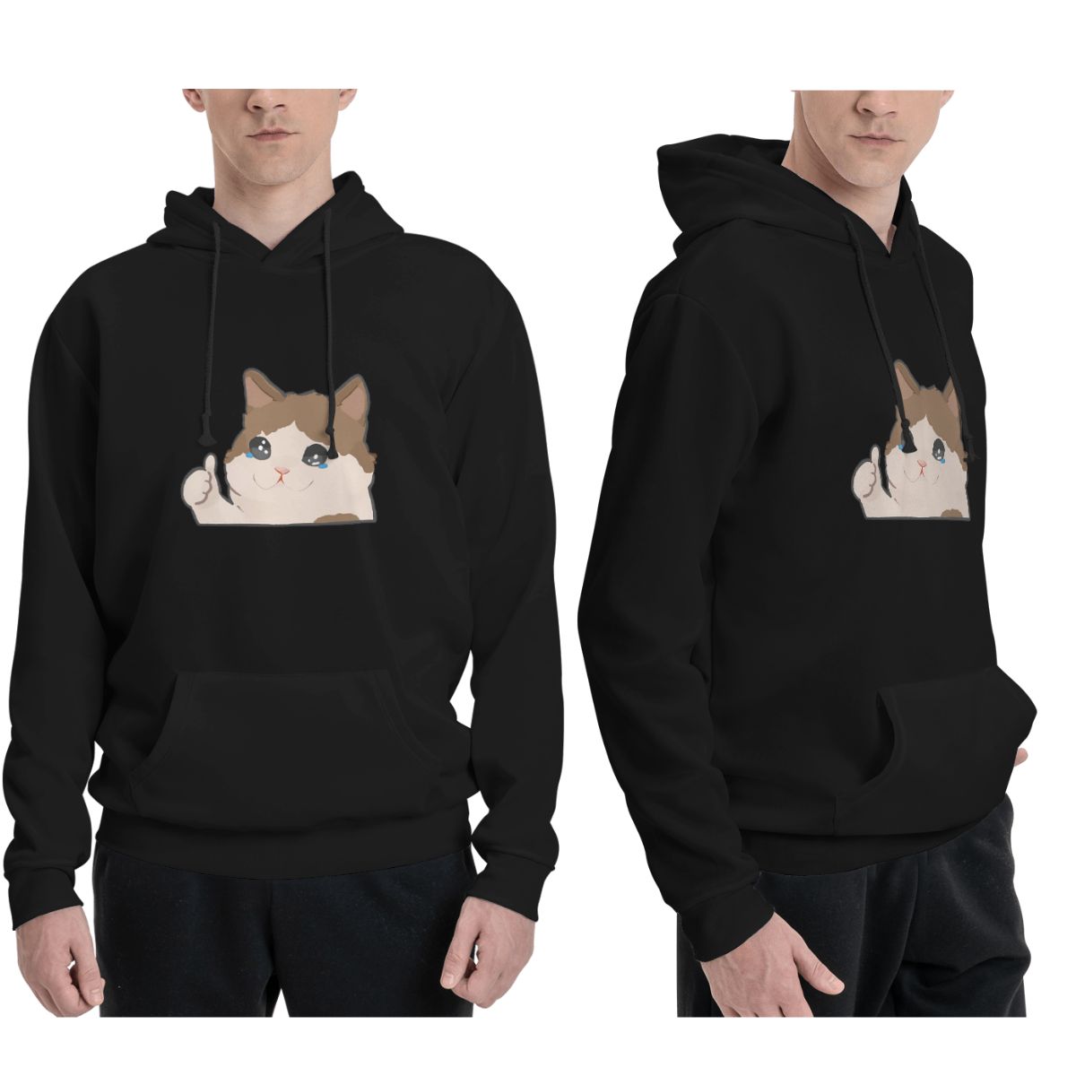 Crying Cat Meme 후드티 남성 여성 캐주얼  - Winter Clothing Meme 리뷰 및 가격
