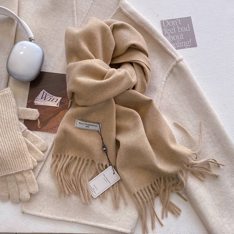 2024 여성용 겨울 양모 스카프 긴 따뜻한 캐시미어  - Cashmere Scarf Wrap 리뷰 및 가격