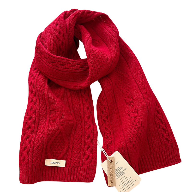 럭셔리 100% 울 스카프 여성 남성 두꺼운 케이블 니 - Cashmere Scarf Wrap 리뷰 및 가격