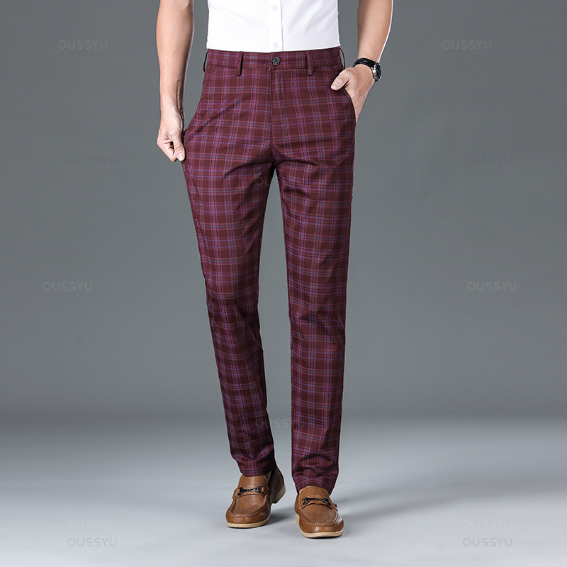 OUSSYU 브랜드 의류 고품질 격자 무늬 바지 남성  - Winter Clothing Men Style 리뷰 및 가격