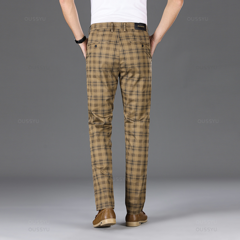OUSSYU 브랜드 의류 고품질 격자 무늬 바지 남성  - Winter Clothing Men Style 리뷰 및 가격